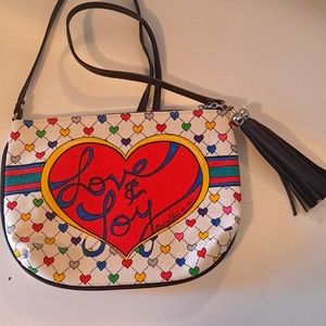 NWOT Brighton Love and Joy Pouch Crossbody Hearts Purse